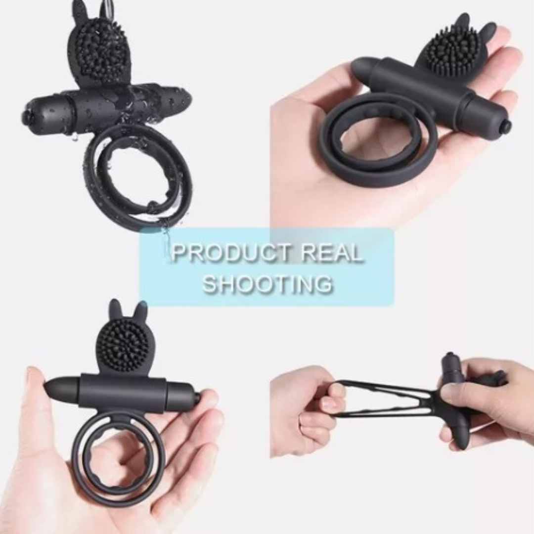 Anillo vibrador Recargable, Estimulador Clítoris