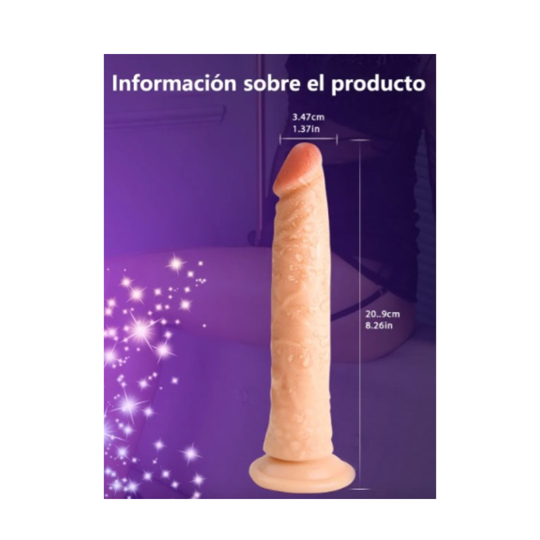 Dildo Basix claro 21 cm con ventosa
