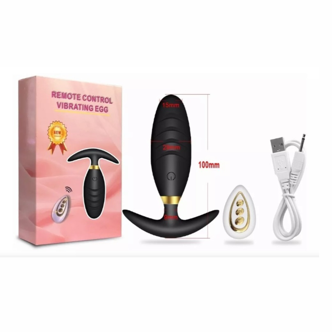 Plug anal ancla con vibración Recargable y control