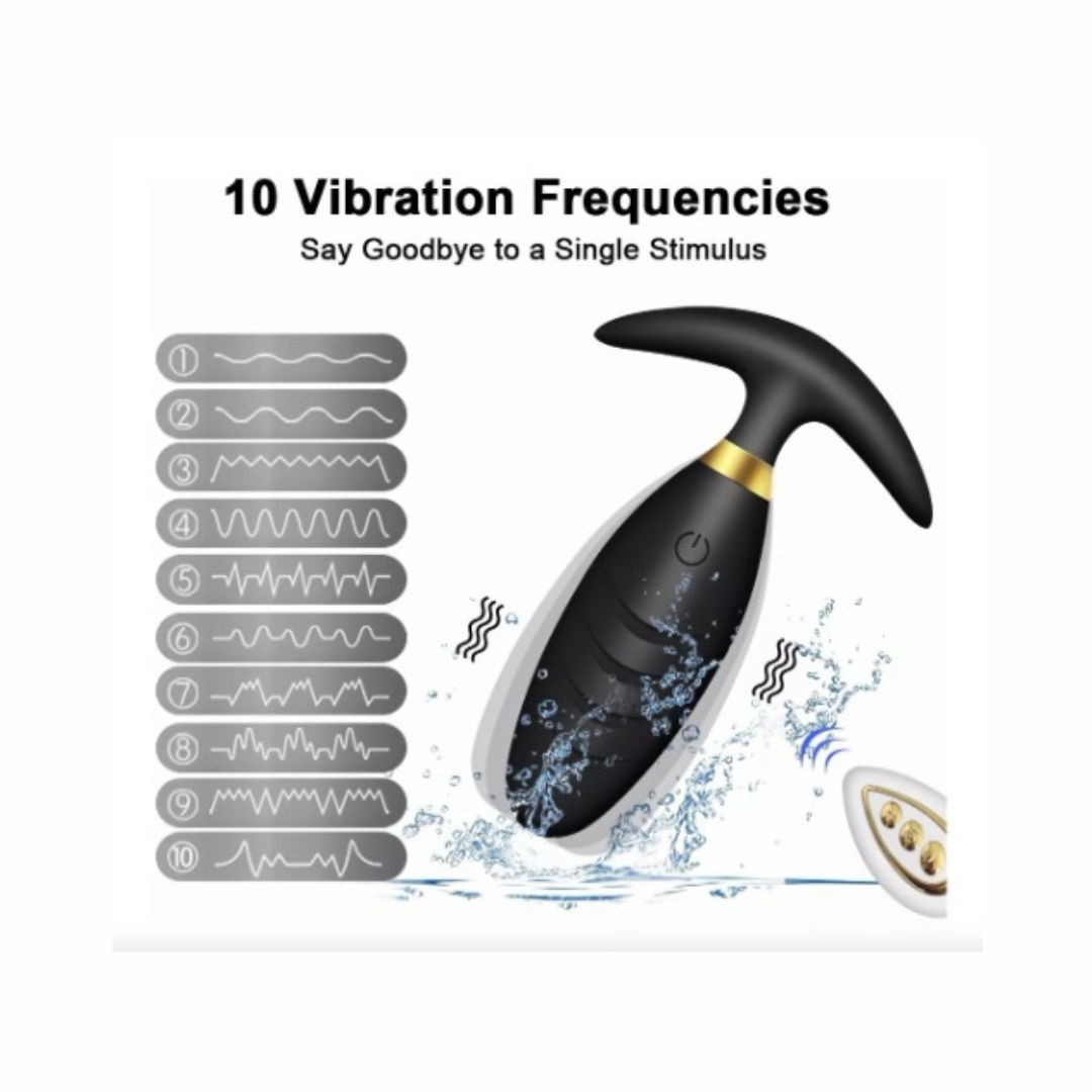 Plug anal ancla con vibración Recargable y control
