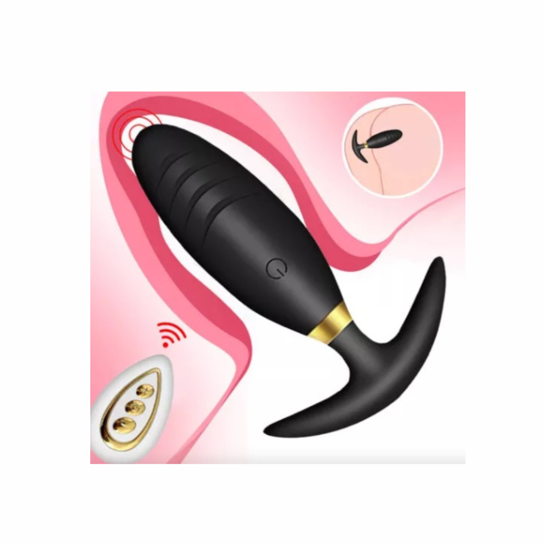 Plug anal ancla con vibración Recargable y control
