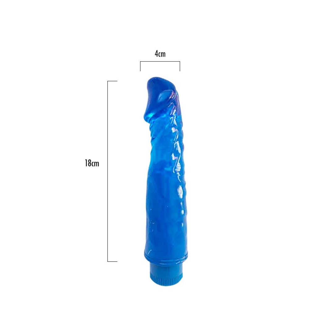 Vibrador Jelly Dong blue 20.5 cm