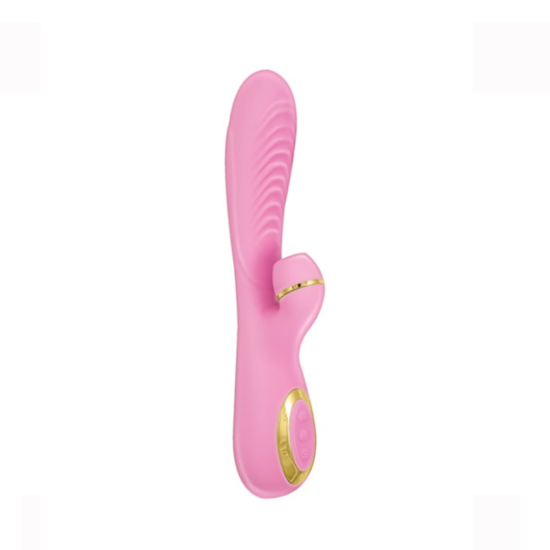 Vibrador de conejo CON SUCCIONADOR VIBES OF NEW YORK ROSA Recragable –  Dulce Placer Sex Shop