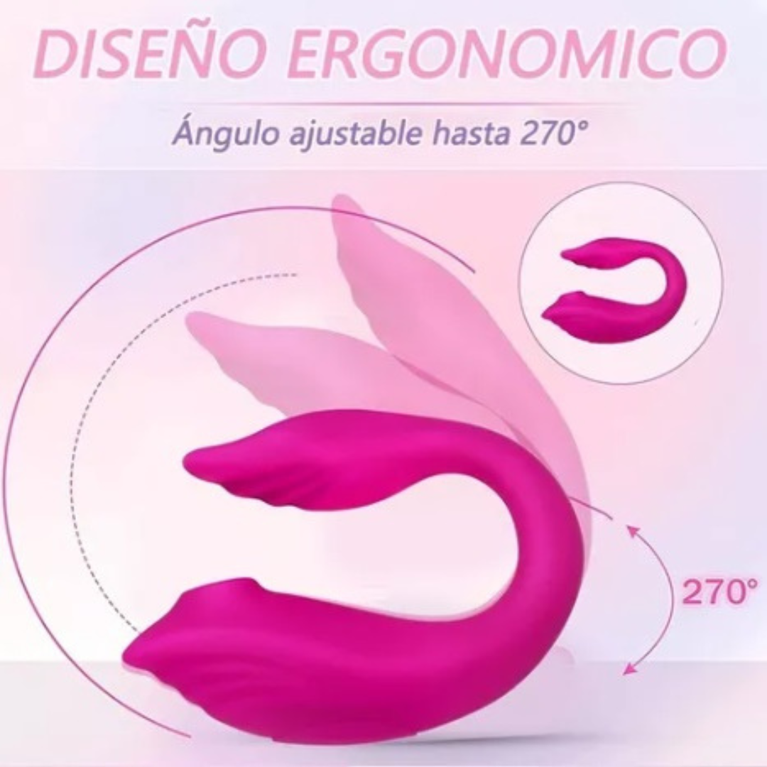 Vibrador U y succionador con control remoto Recargable