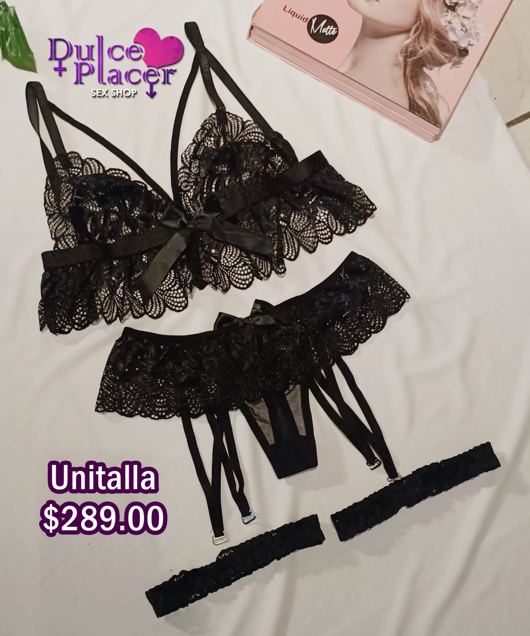 Coordinado tanga -liguero