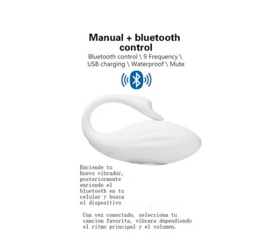Huevo vibrador Cisne Blanco Bluetooht USB