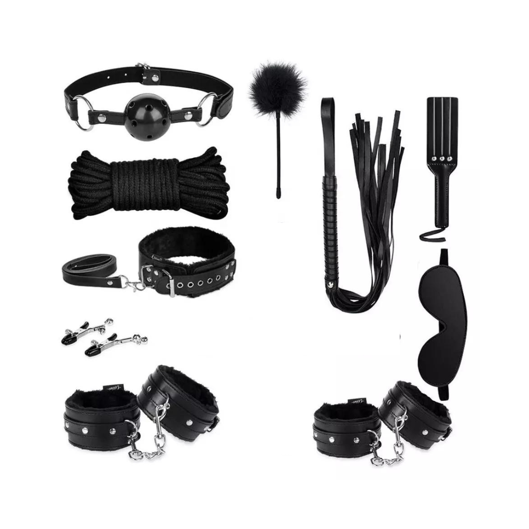Kit Fetish BDSM ataduras y accesorios de 10 piezas – Dulce Placer