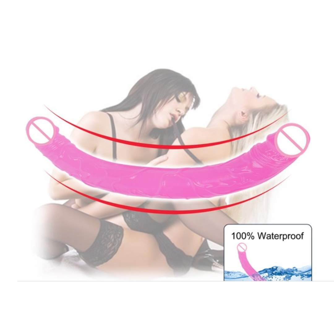 Consolador double dong 9.8" pink