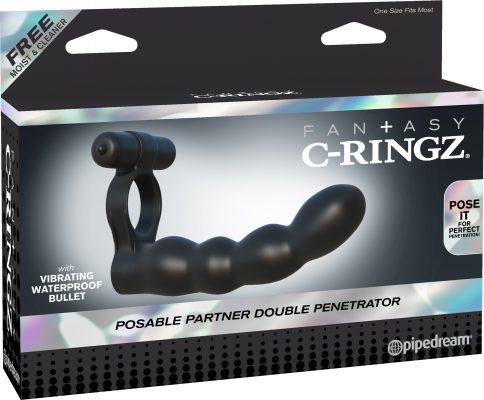 Posable Partner Doble Penetrador - Negro