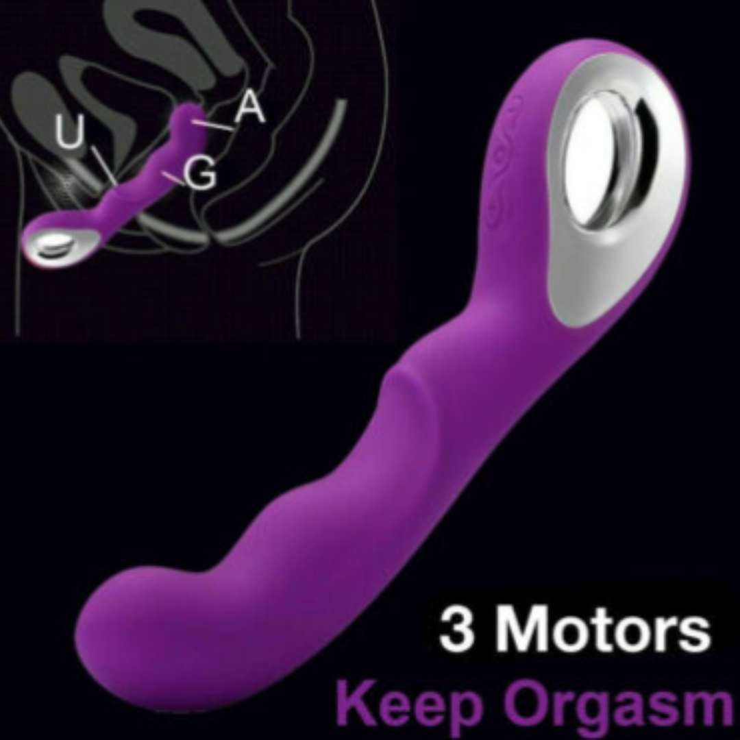 Luxury G-Spot vibrador con agarre Morado Recargable