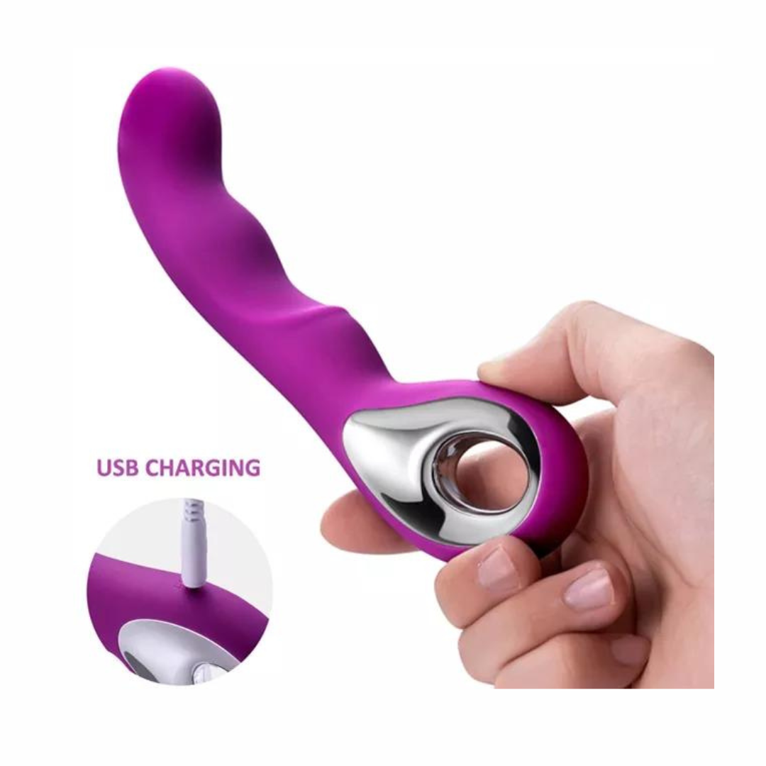 Luxury G-Spot vibrador con agarre Morado Recargable