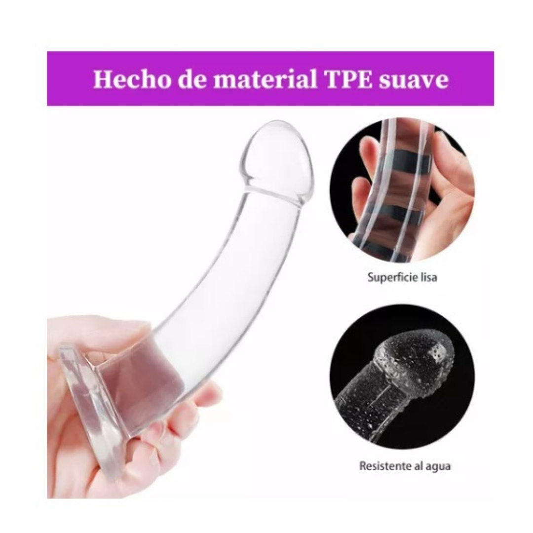 Arnés Strap On con Dildo Efecto transparente