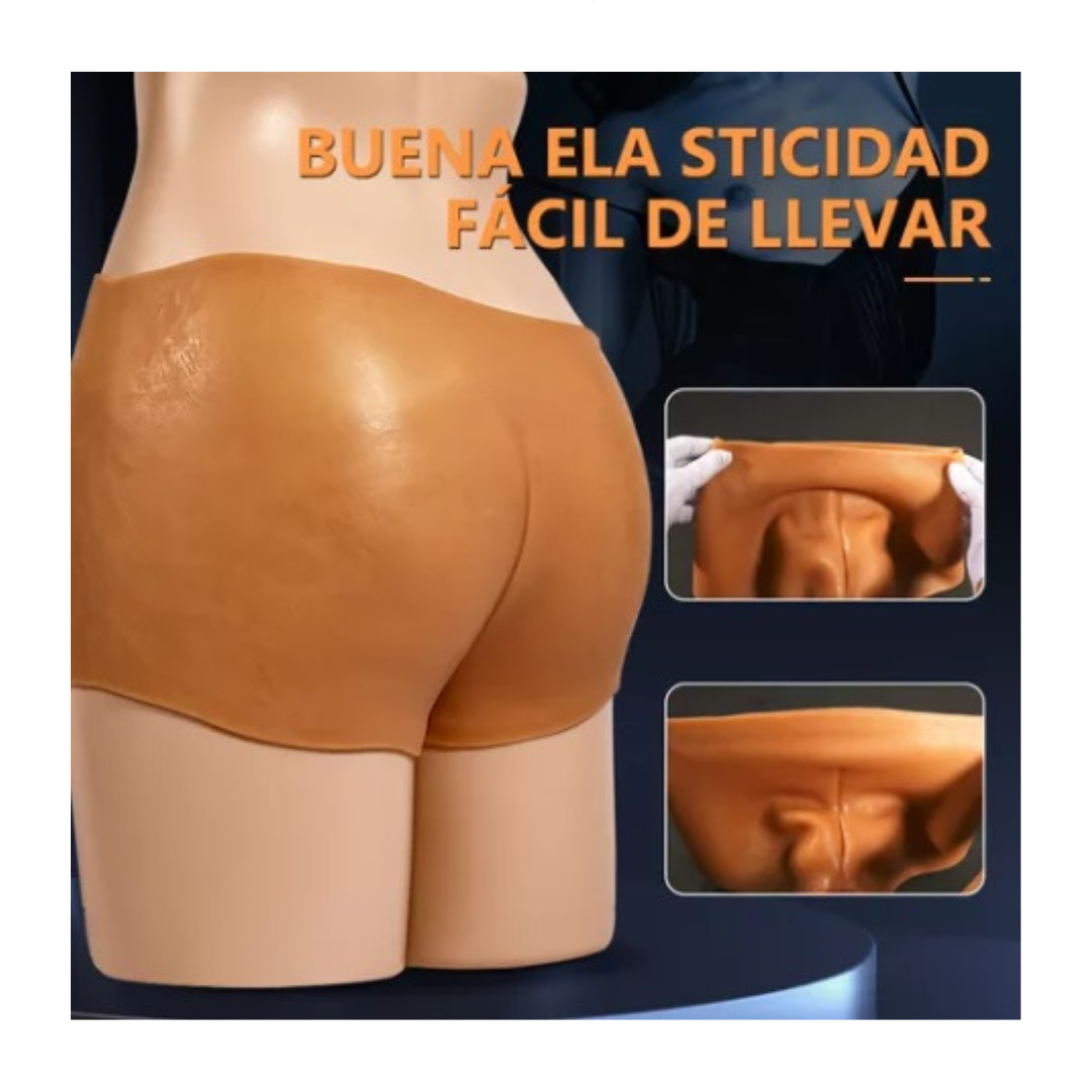 Calzón de silicón con dildo realista Calzón flexible de talla chica a talla mediana