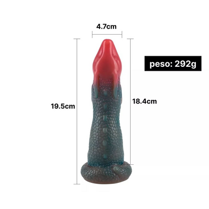 Dildo Dragon texturizado con ventosa 19.5cm