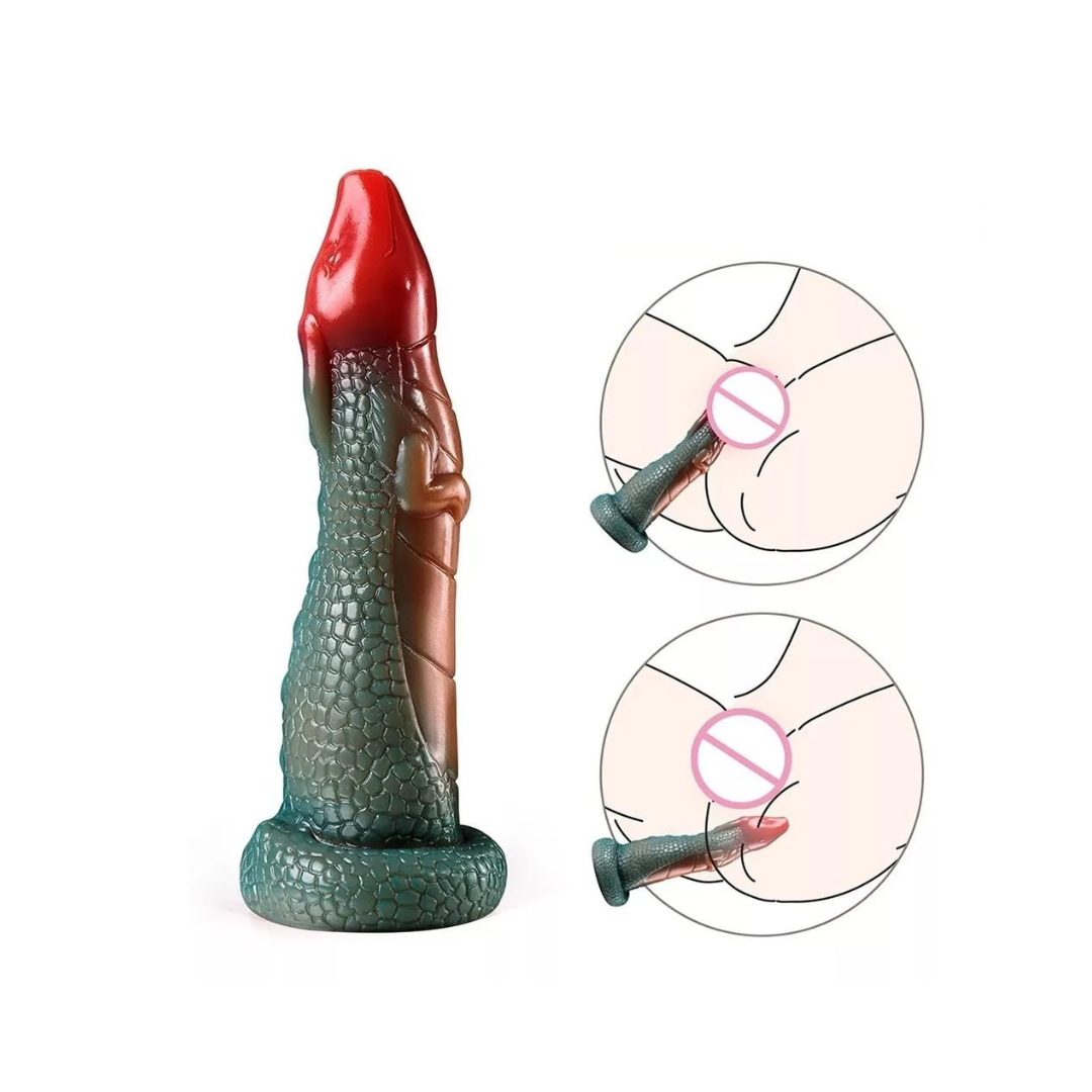 Dildo Dragon texturizado con ventosa 19.5cm