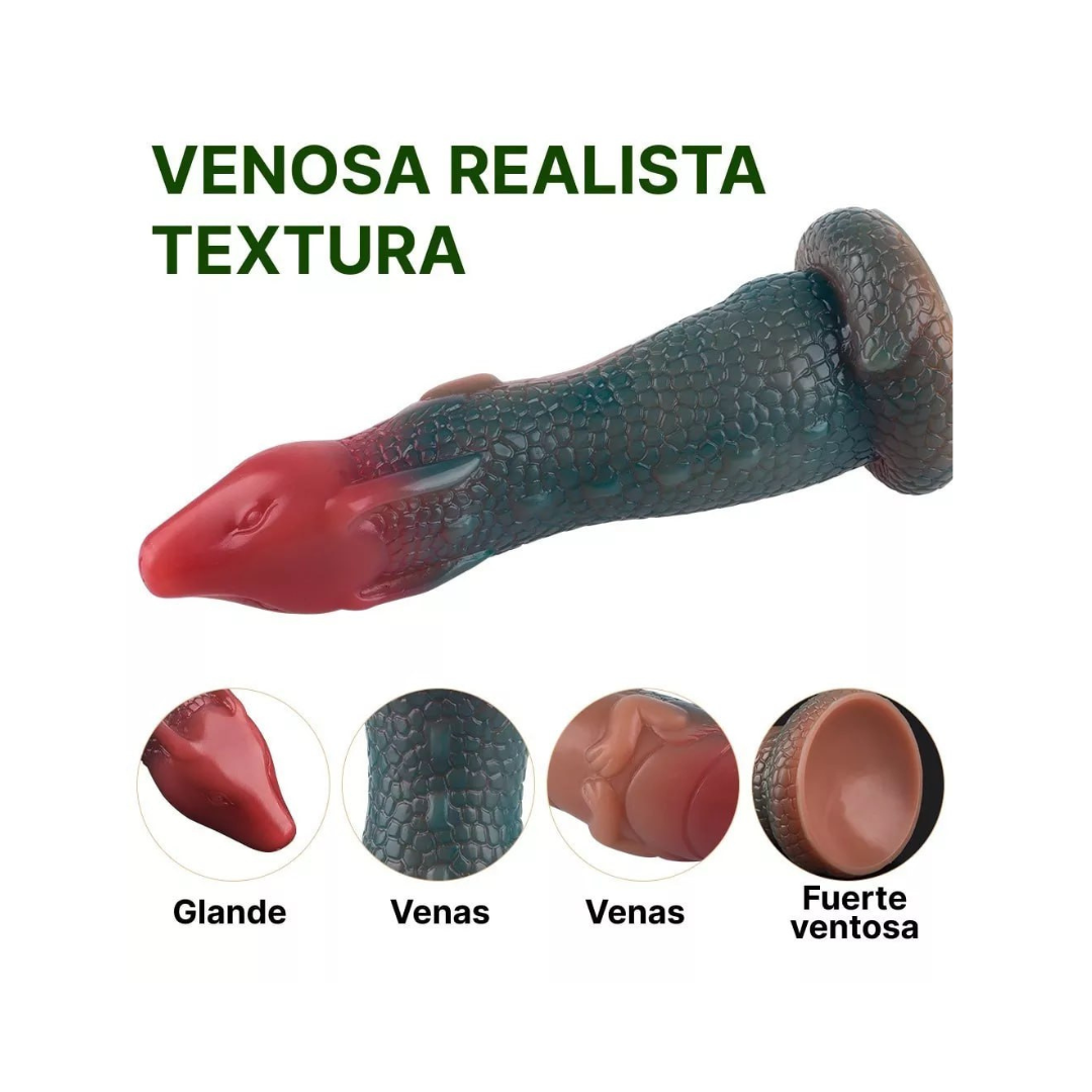 Dildo Dragon texturizado con ventosa 19.5cm