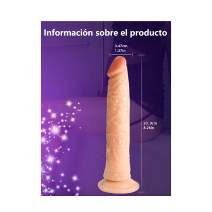 Dildo Basix claro 21 cm con ventosa