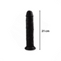 Dildo ADI con ventosa silicona negro 21 cm