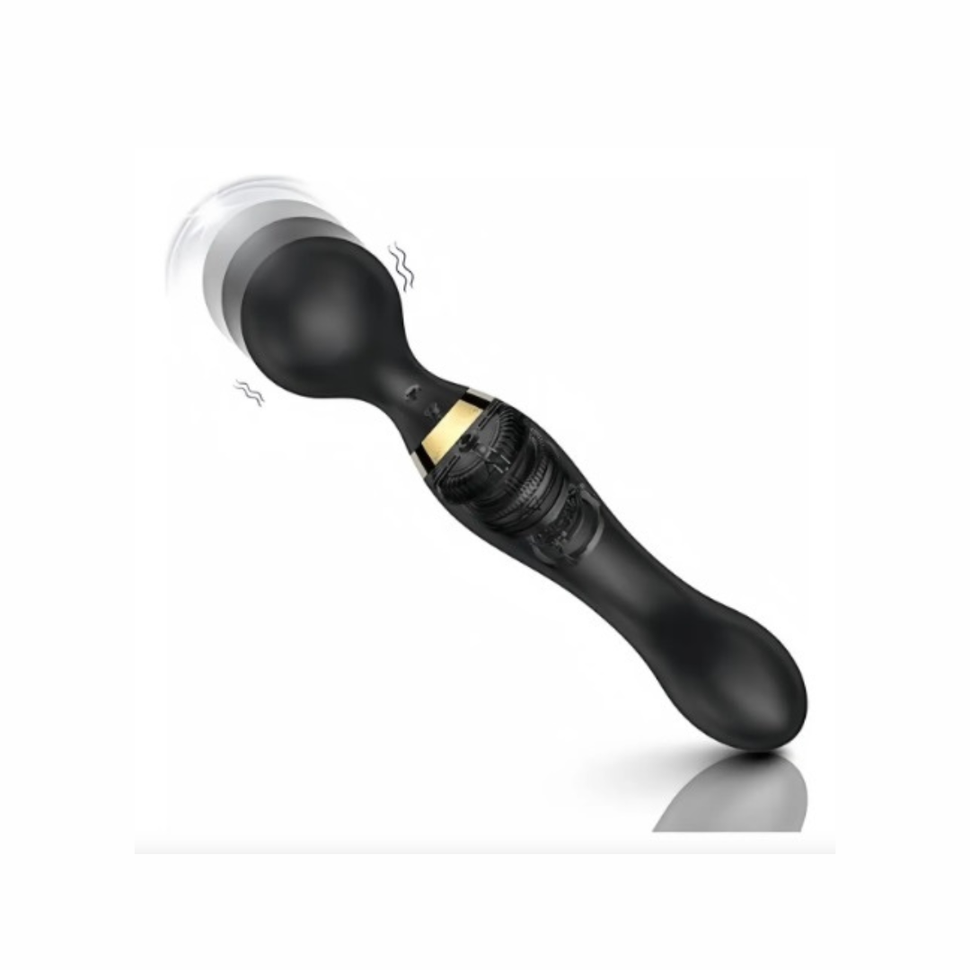 Vibrador Dual Masajeador Punto G y Clit* Recargable Negro