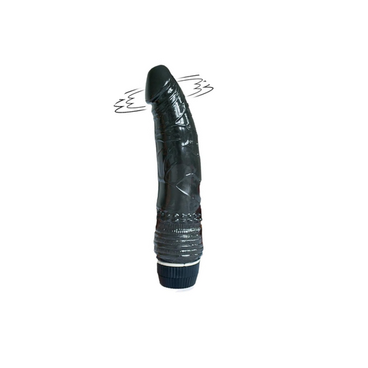 Vibrador de baterías negro 18 cm