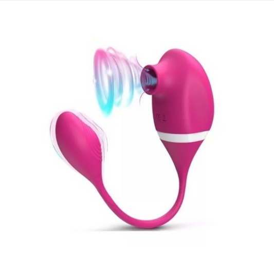 Vibrador punto G y Succionador de clítoris Recargable