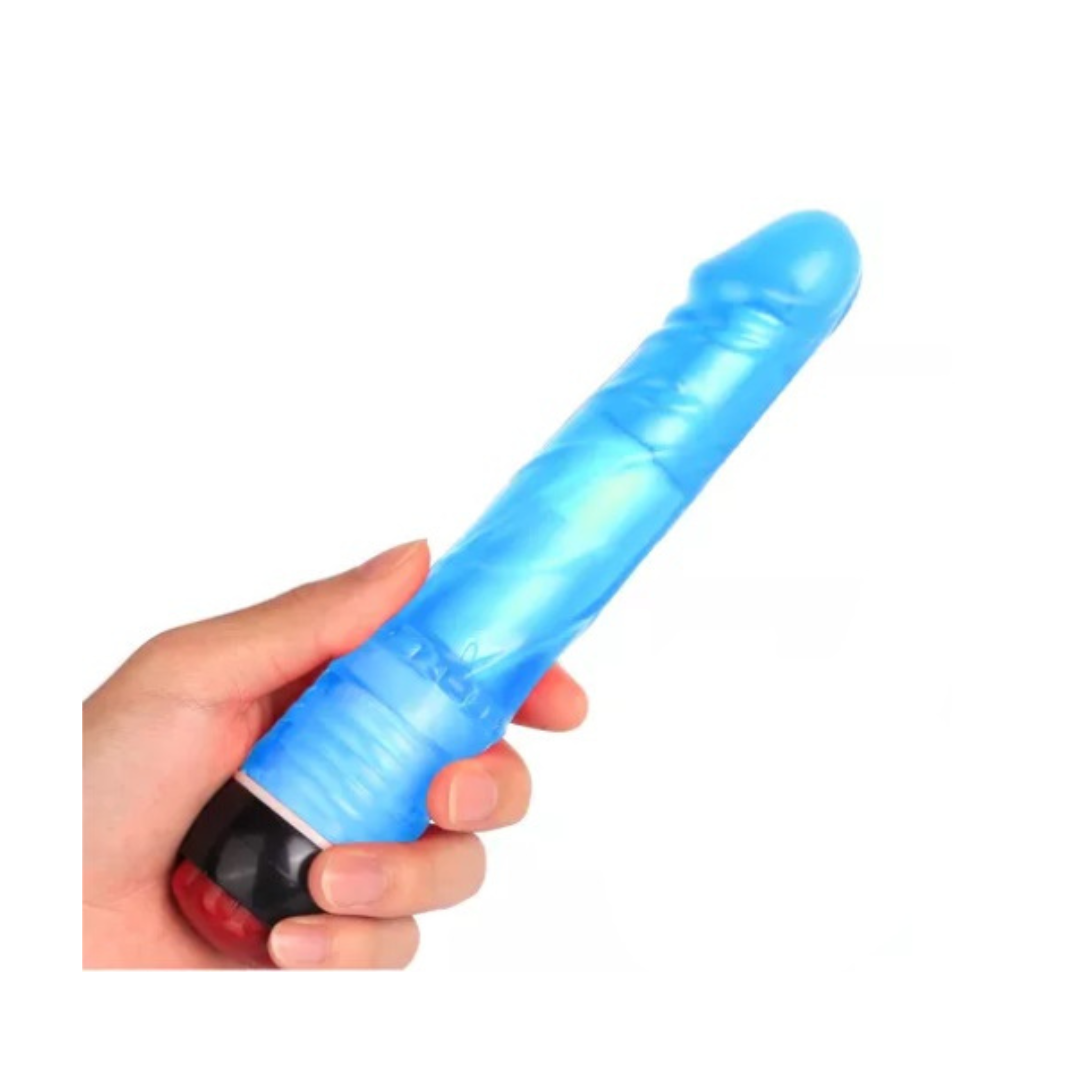 Vibrador Jelly con luz Led Blue 21.5cm