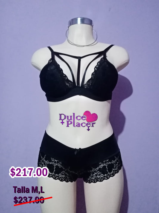Conjunto cachetero negro