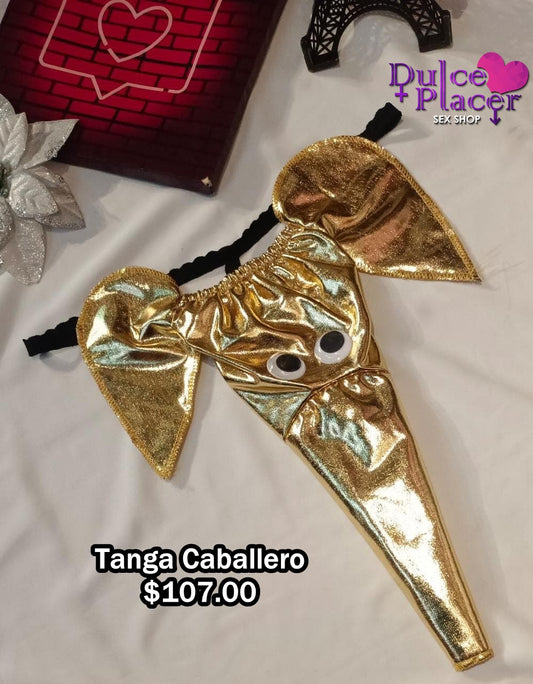 Tanga caballero elefante metálica Dorada