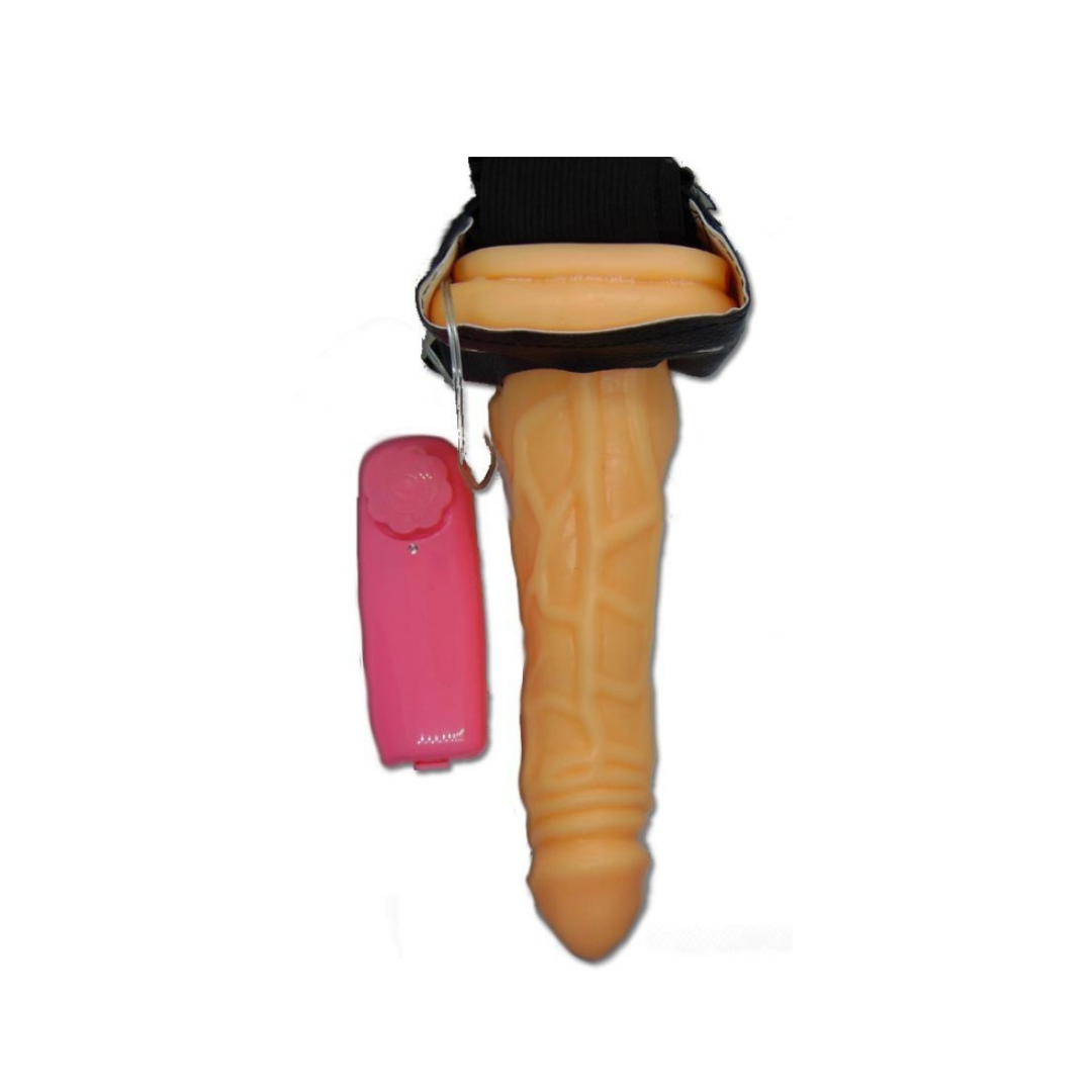 Arnés dildo hueco/extensión con vibración