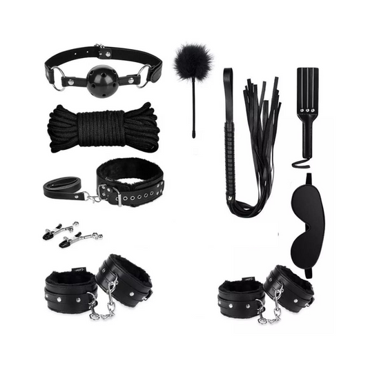 Kit Fetish BDSM ataduras y accesorios de 10 piezas