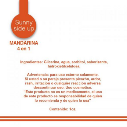 Lubricante 4 en 1  Mandarina Sunny SIde Up 29ml