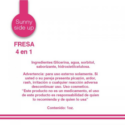 Lubricante 4 en 1 Fresa Sunny Side Up 29ml