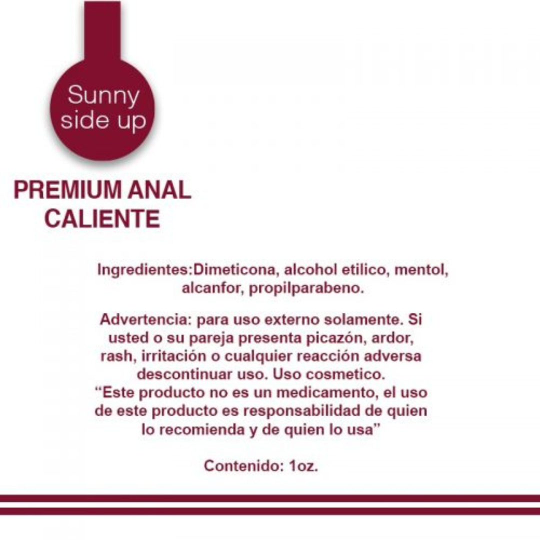 Lubricante Anal Caliente Sunny SIde Up 29.5 ml