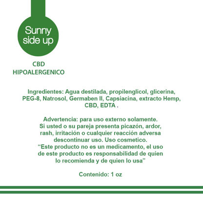 Lubricante de CBD hipoalergénico Sunny Side Up