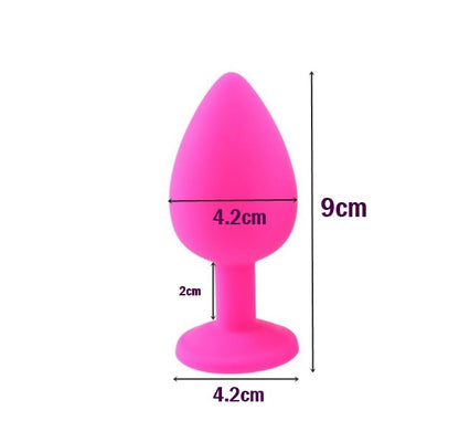 Butt Plug Silicona rosa GRANDE