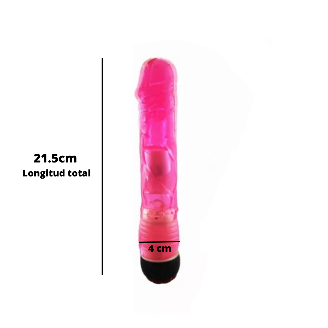Vibrador Jelly con luz Led Pink