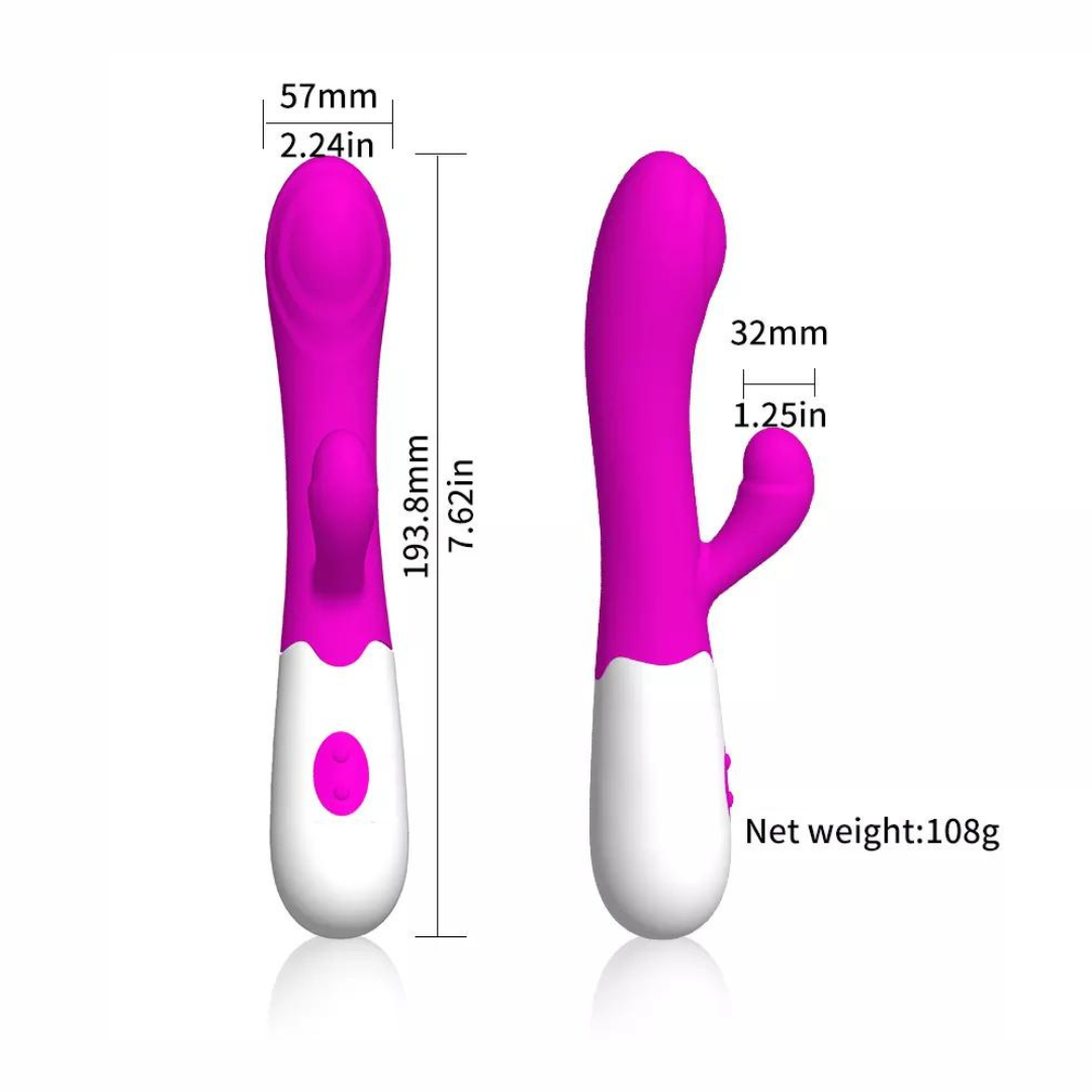 G-spot conejo Silicone Vibrador Rosa Recargable