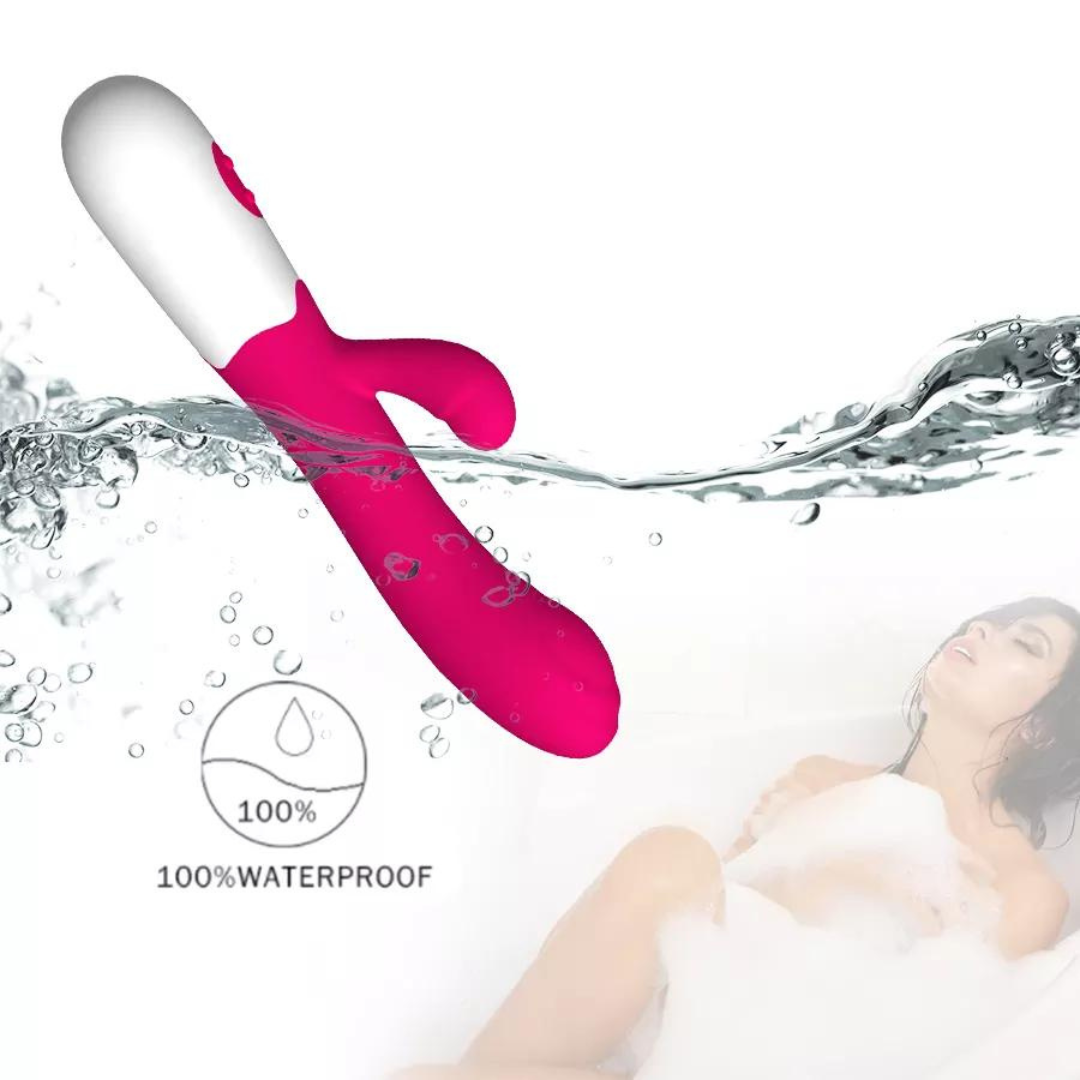 G-spot conejo Silicone Vibrador Rosa Recargable