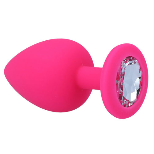 Butt Plug Silicona rosa GRANDE